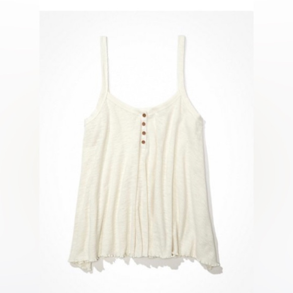 AE textured Henley tank top